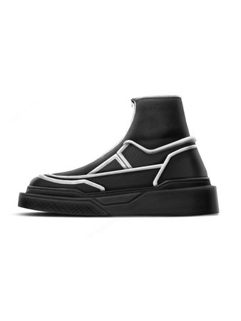 Futuristic black shoes