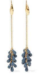 Isabel Marant | Gold-tone, bead and shell earrings | NET-A-PORTER.COM