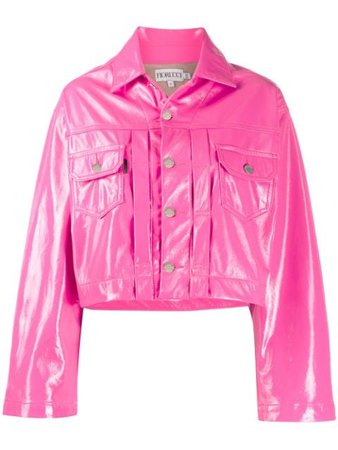 Fiorucci Berty Cropped Jacket W02JBER2VPK Pink | Farfetch
