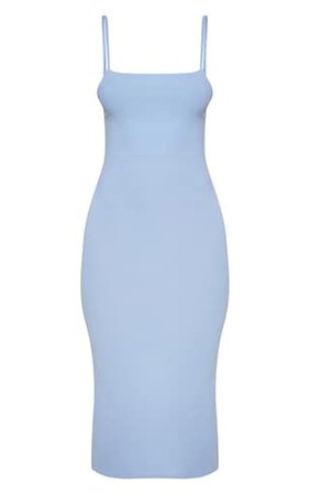 Baby Blue Strappy Midi Dress | Dresses | PrettyLittleThing