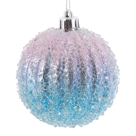 Buy A by AMARA Christmas Frosted Shatterproof Bauble - Set of 4 - Purple/Blue | AMARA
