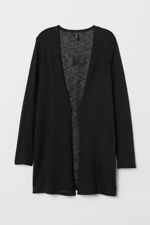 Loose-knit Cardigan - Black - | H&M US