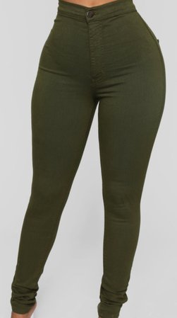 olive jeans