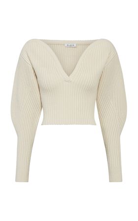 Ribbed Wool-Blend Sweater By Alaïa | Moda Operandi