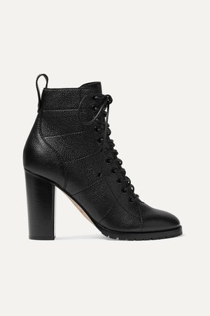 JIMMY CHOO Cruz 95 textured-leather ankle boots