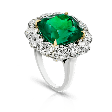 emerald & diamonds ring