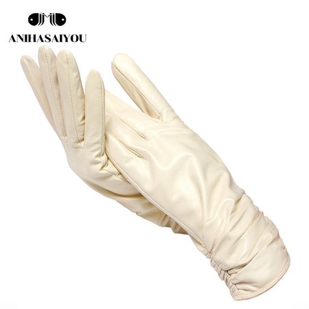 Classic pleated leather gloves women color real leather gloves women sheepskin Genuine Leather winter gloves women 701 CS-in Women's Gloves from Apparel Accessories on Aliexpress.com | Alibaba Group