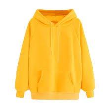 yellow hoodie -