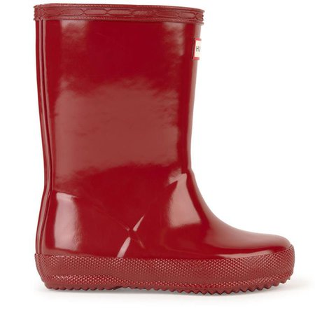 Hunter Red Upper: 100% Rubber Lining: 100% Polyester Outsoles 100% Rubber Rain boots - Original First Gloss Military Red | Melijoe.com