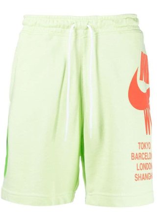 Shop green Nike NSW French Terry track shorts with Express Delivery - Farfetch