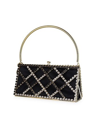Rosantica Garofano Crystal-Embellished Top Handle Bag | SaksFifthAvenue