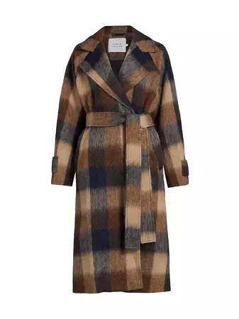 Shop Tanya Taylor Randi Wool-Blend Checkered Coat | Saks Fifth Avenue