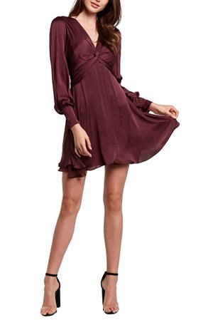 Bardot Claire Long Sleeve A-Line Minidress | Nordstrom