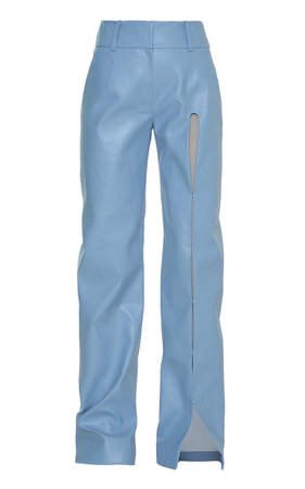 Baby blue leather pants