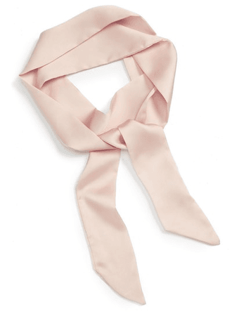 light pink silk skiny scarf - Google Search