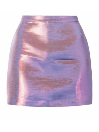 Purple Metal Mini Skirt