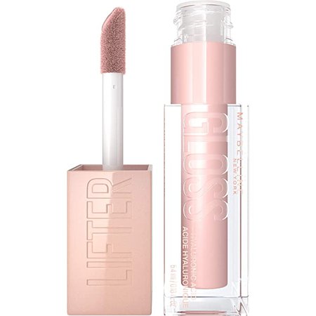 Amazon.com : Maybelline Lifter Gloss, Hydrating Lip Gloss with Hyaluronic Acid, High Shine for Fuller Looking Lips, XL Wand, Ice, Pink Neutral, 0.18 Ounce : Beauty & Personal Care