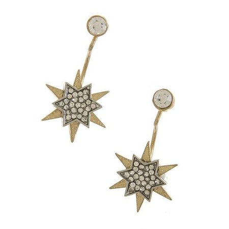 Earrings | Shop Women's Gold Crystal Starburst Earrings at Fashiontage | FW15WEG27