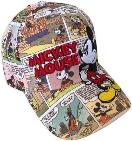 Mickey Mouse Comic Book Print Snapback Baseball Hat