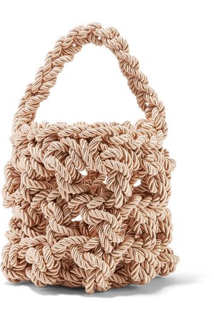 REJINA PYO Sylvia braided shoulder bag made of satin