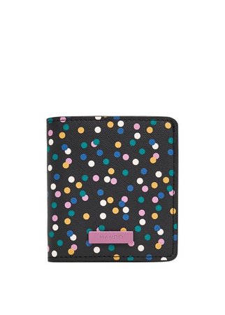 MANGO Polka-dot print wallet