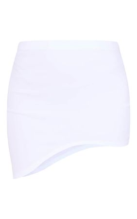 White Scalloped Hem Low Rise Micro Mini Skirt | PrettyLittleThing