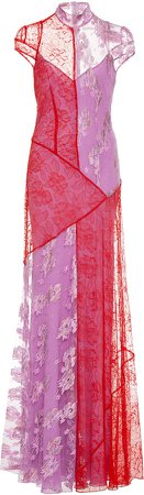 Galvan Vollmond Patchwork Lace Gown Size: 34