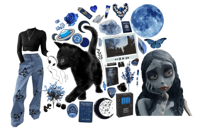 black,blue witch vibes