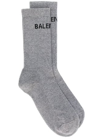 Balenciaga Logo Print Ankle Socks Ss20 | Farfetch.com