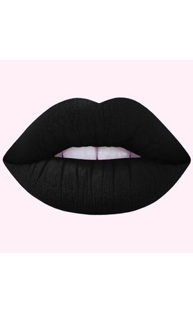 Black matte lips