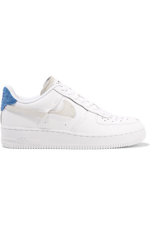 Nike | Air Force 1 LX suede-trimmed leather sneakers | NET-A-PORTER.COM