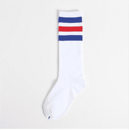 white socks with red and blue strips - Google Search