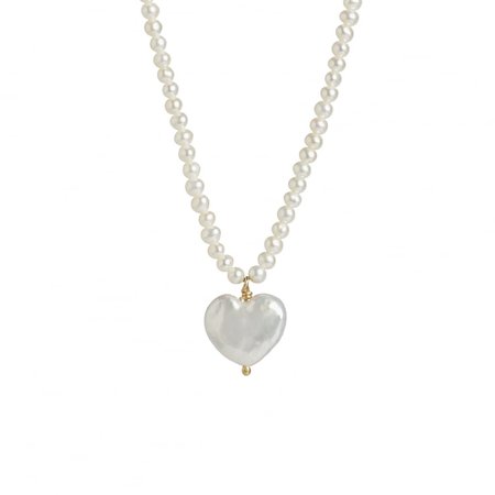 pearl heart necklace - Google Search