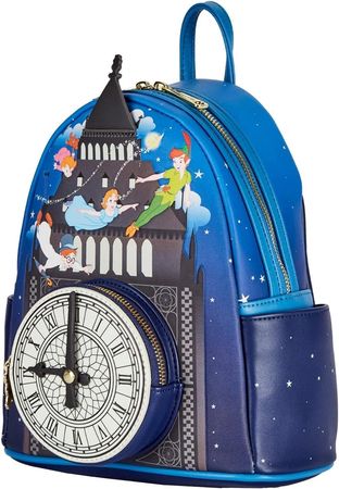 Amazon.com: Loungefly Disney Peter Pan Glow Clock Womens Double Strap Shoulder Bag Purse, One Size, Multi : Loungefly: Clothing, Shoes & Jewelry