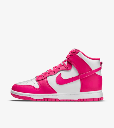 pink and white Nikes
