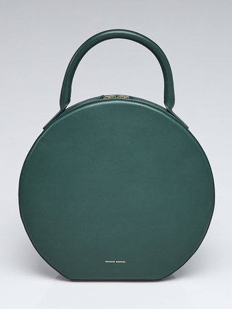 Mansur Gavriel Moss Green Leather Circle Bag