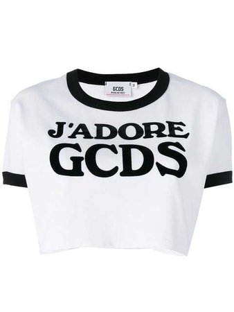 Gcds Camiseta Cropped Com Logo - Farfetch