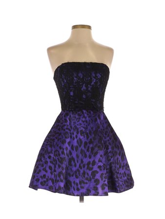 Deb Animal Print Purple Cocktail midi Dress Size 6 - 68% off | thredUP