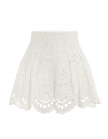 White Embroidered Skirt