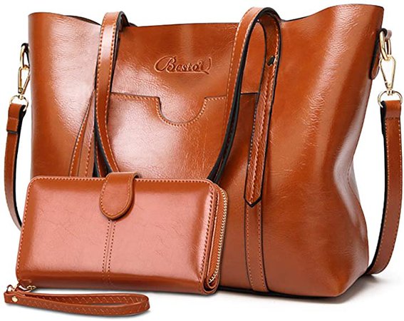 Amazon.com: Purses and Handbags for Women Large Shoulder Tote Satchel Purse Work Bags with Matching Wallet (Brown): Shoes