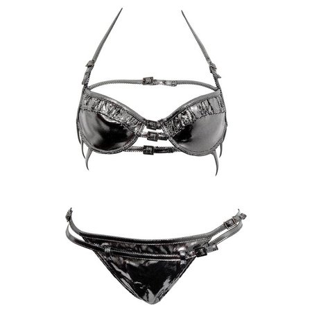 John Galliano for Christian Dior Silver Swimsuit Bikini For Sale at 1stdibs