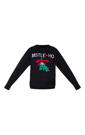 Black Mistle - Ho Christmas Jumper | Knitwear | PrettyLittleThing USA