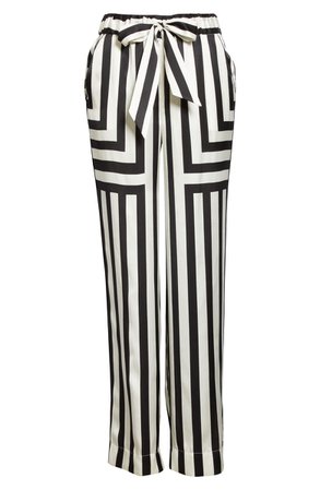 FRAME Mixed Stripe Silk PJ Pants | Nordstrom