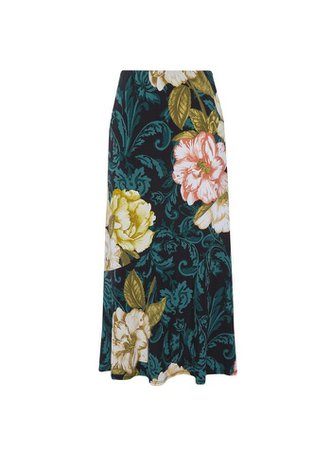 Multi Colour Large Floral Print Midi Skirt | Dorothy Perkins