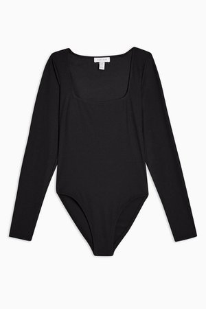 PETITE Black Square Neck Long Sleeve Bodysuit | Topshop black