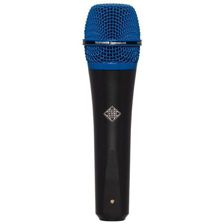 Telefunken M80 Handheld Supercardioid Dynamic Vocal Microphone, Black & Blue M80 BLACK W/ BLUE