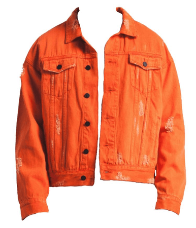Orange Denim Jacket Men