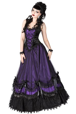 Caera Black/Purple Gothic Prom Dress by Sinister | Ladies