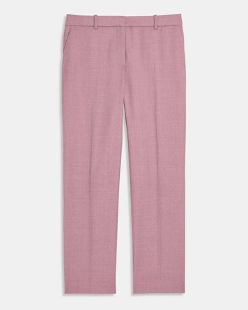 Sleek Flannel Cropped Tailored Trouser | Theory