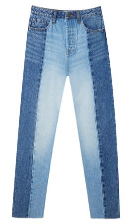 Patchwork jeans - Women's Just in | Stradivarius United States